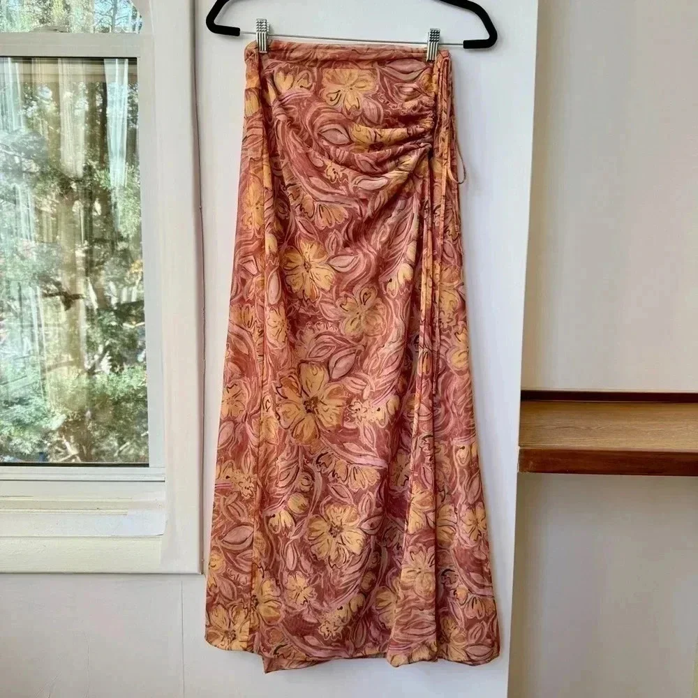 NWT Free People Supernova Matching Skirt Set Pink XS